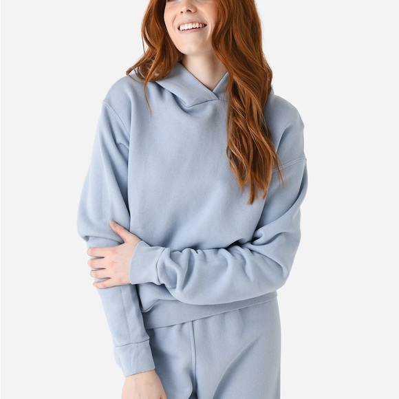Perfect White Tee Heart Hoodie, Small, Light Blue - Picture 1 of 5
